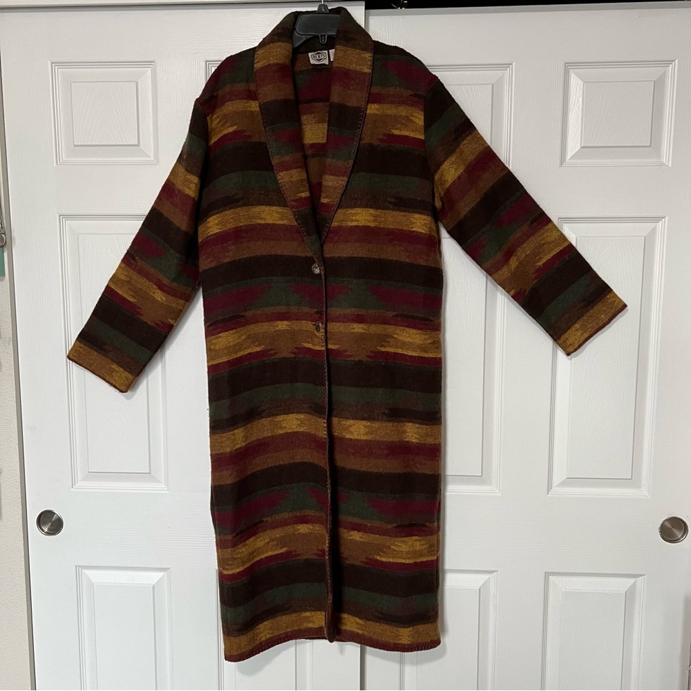Rod’s Southwest Wool Blend Coat (Size Large) Multicolor